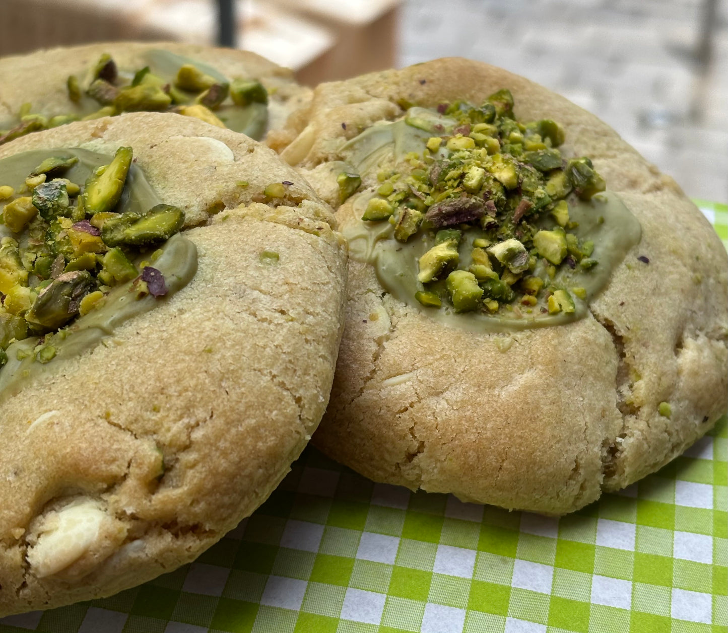 Stuffed Pistachio & White Chocolate Cookie