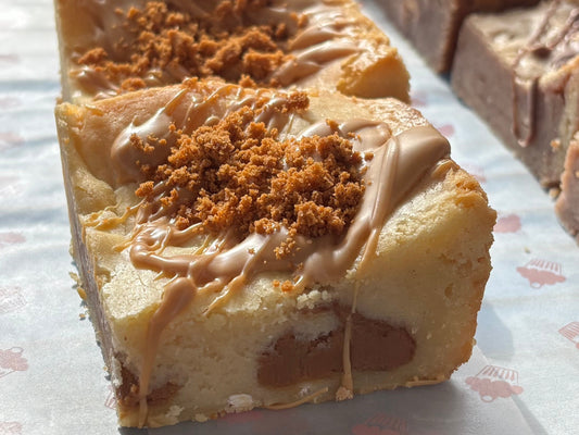 Biscoff & White Chocolate Blondie