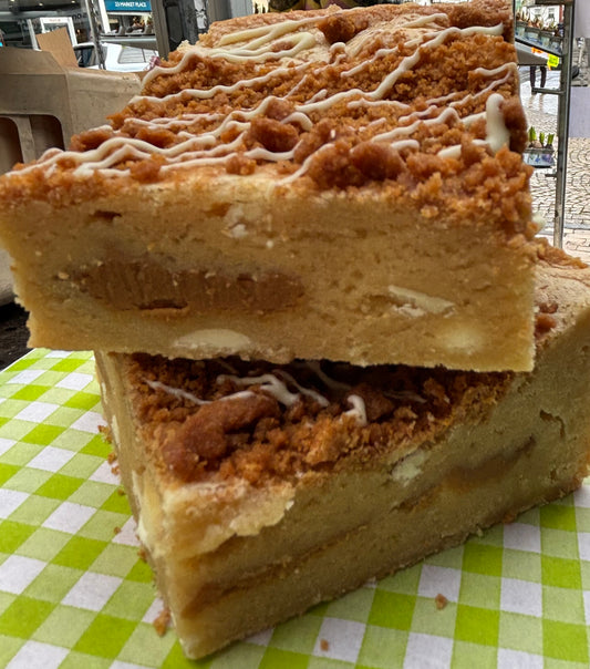 Biscoff & White Chocolate Blondie